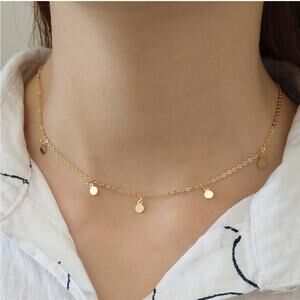 NEW 18K yellow gold plated chain choker BoHo bohemian necklace jewelry B22B